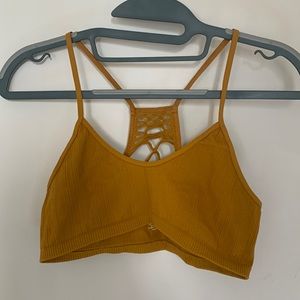 Free People Mustard Yellow Bralette